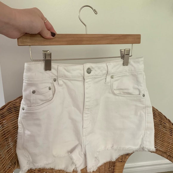 Sunday Best White Jean Shorts - Picture 5 of 8
